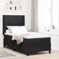 Cama tipo Box Spring con cabecera Negro 100 x 200 cm Terciopelo