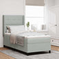 Cama tipo Box Spring con cabecera Negro 100 x 200 cm Terciopelo