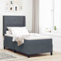 Cama tipo Box Spring con cabecera Negro 100 x 200 cm Terciopelo