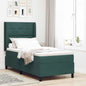 Cama tipo Box Spring con cabecera Negro 100 x 200 cm Terciopelo