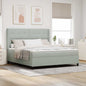 Cama tipo Box Spring con cabecera Negro 100 x 200 cm Terciopelo