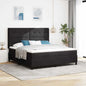Cama tipo Box Spring con cabecera Negro 100 x 200 cm Terciopelo