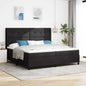 Cama tipo Box Spring con cabecera Negro 100 x 200 cm Terciopelo