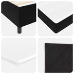Cama tipo Box Spring con cabecera Negro 100 x 200 cm Terciopelo