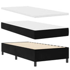 Cama tipo Box Spring con cabecera Negro 100 x 200 cm Terciopelo