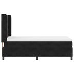 Cama tipo Box Spring con cabecera Negro 100 x 200 cm Terciopelo