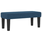 Cama tipo Box Spring con cabecera Azul 100 x 200 cm tela