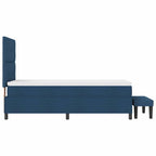 Cama tipo Box Spring con cabecera Azul 100 x 200 cm tela