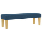Cama tipo Box Spring con cabecera Azul 190 x 120 cm tela