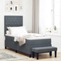 Cama tipo Box Spring Azul oscuro 190 x 120 cm Terciopelo