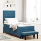 Cama tipo Box Spring Azul oscuro 190 x 120 cm Terciopelo
