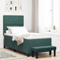 Cama tipo Box Spring Azul oscuro 190 x 120 cm Terciopelo