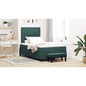 Cama tipo Box Spring Azul oscuro 190 x 120 cm Terciopelo