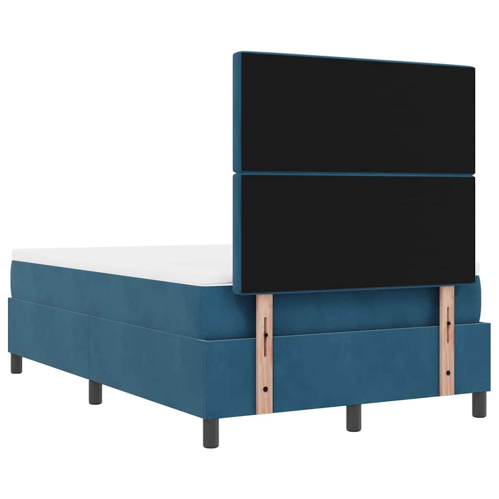 Cama tipo Box Spring Azul oscuro 190 x 120 cm Terciopelo