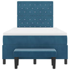 Cama tipo Box Spring Azul oscuro 190 x 120 cm Terciopelo