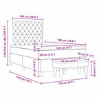 Cama tipo Box Spring Azul oscuro 190 x 120 cm Terciopelo