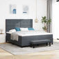 Cama tipo Box Spring Azul oscuro 190 x 120 cm Terciopelo