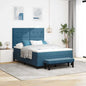 Cama tipo Box Spring Azul oscuro 190 x 120 cm Terciopelo