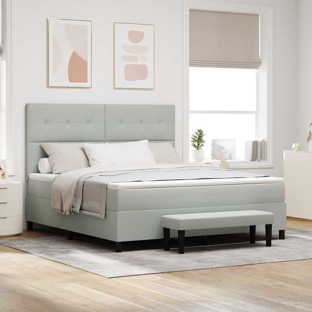 Cama tipo Box Spring Azul oscuro 190 x 120 cm Terciopelo