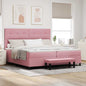 Cama tipo Box Spring Azul oscuro 190 x 120 cm Terciopelo