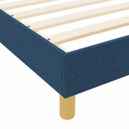 Estructura de cama con cabecera Azul 100 x 200 cm tela