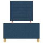 Estructura de cama con cabecera Azul 100 x 200 cm tela