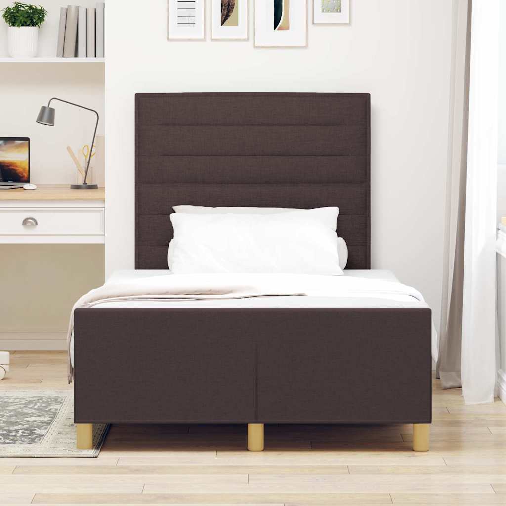 Estrutura de cama com cabeceira Azul 100 x 200 cm tecido