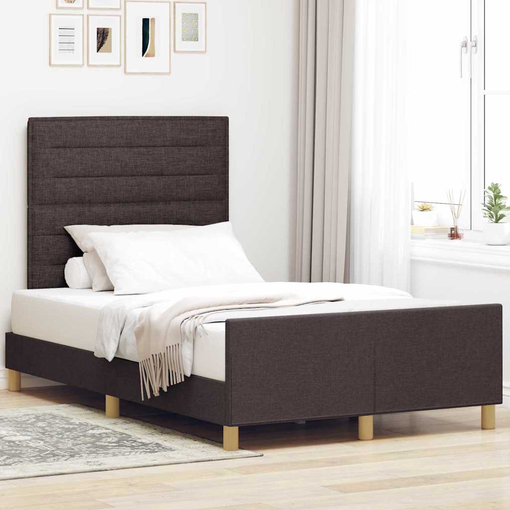 Estrutura de cama com cabeceira Azul 100 x 200 cm tecido