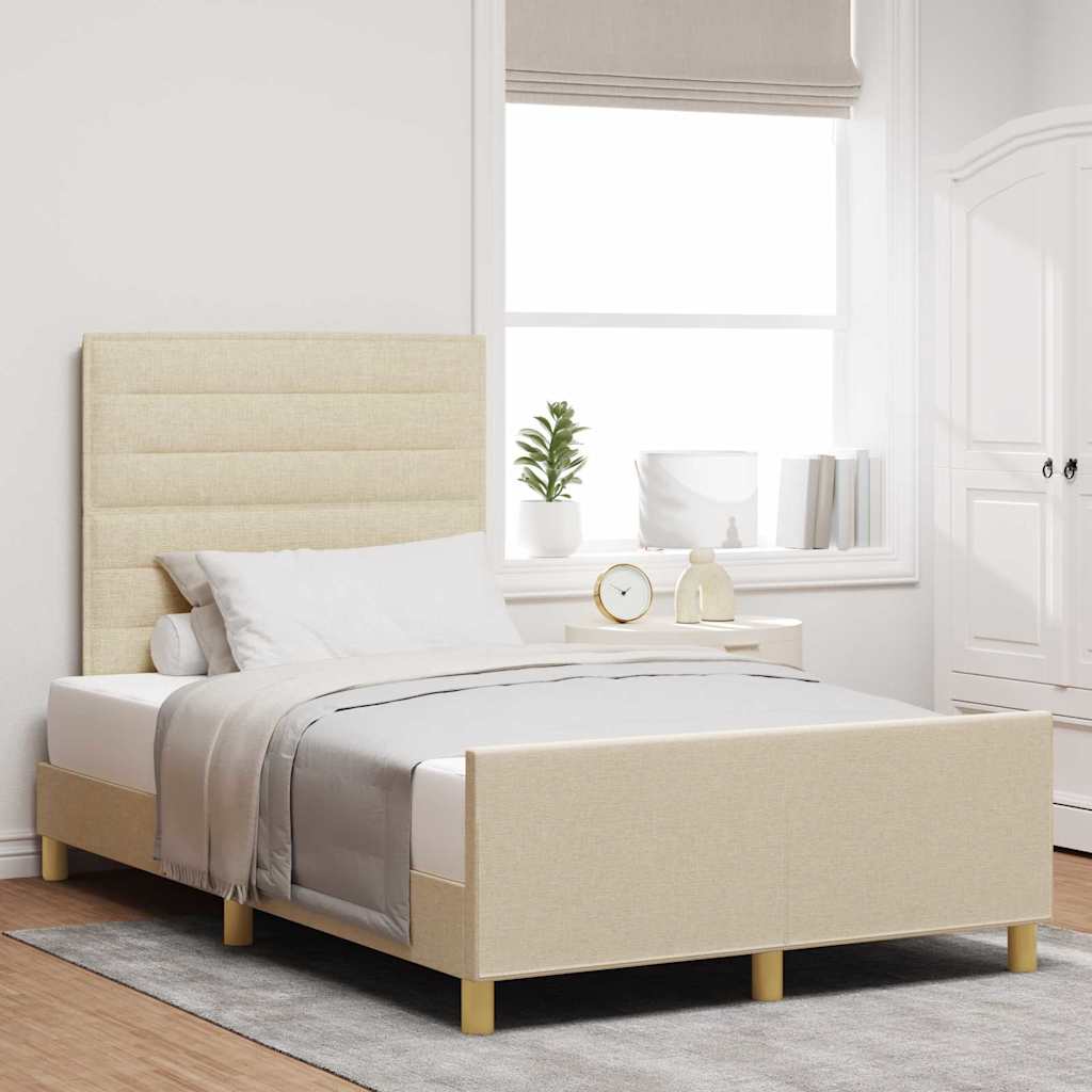 Estrutura de cama com cabeceira Azul 100 x 200 cm tecido