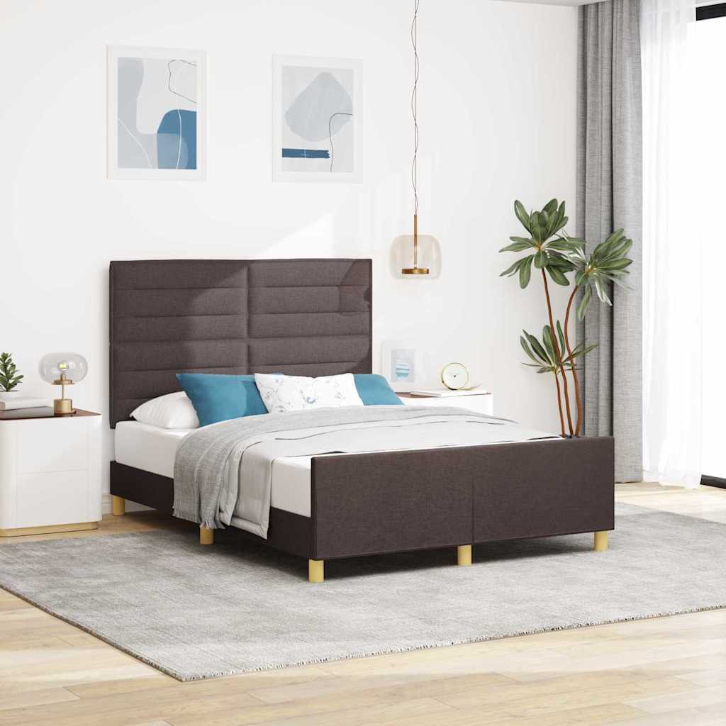 Estrutura de cama com cabeceira Azul 100 x 200 cm tecido