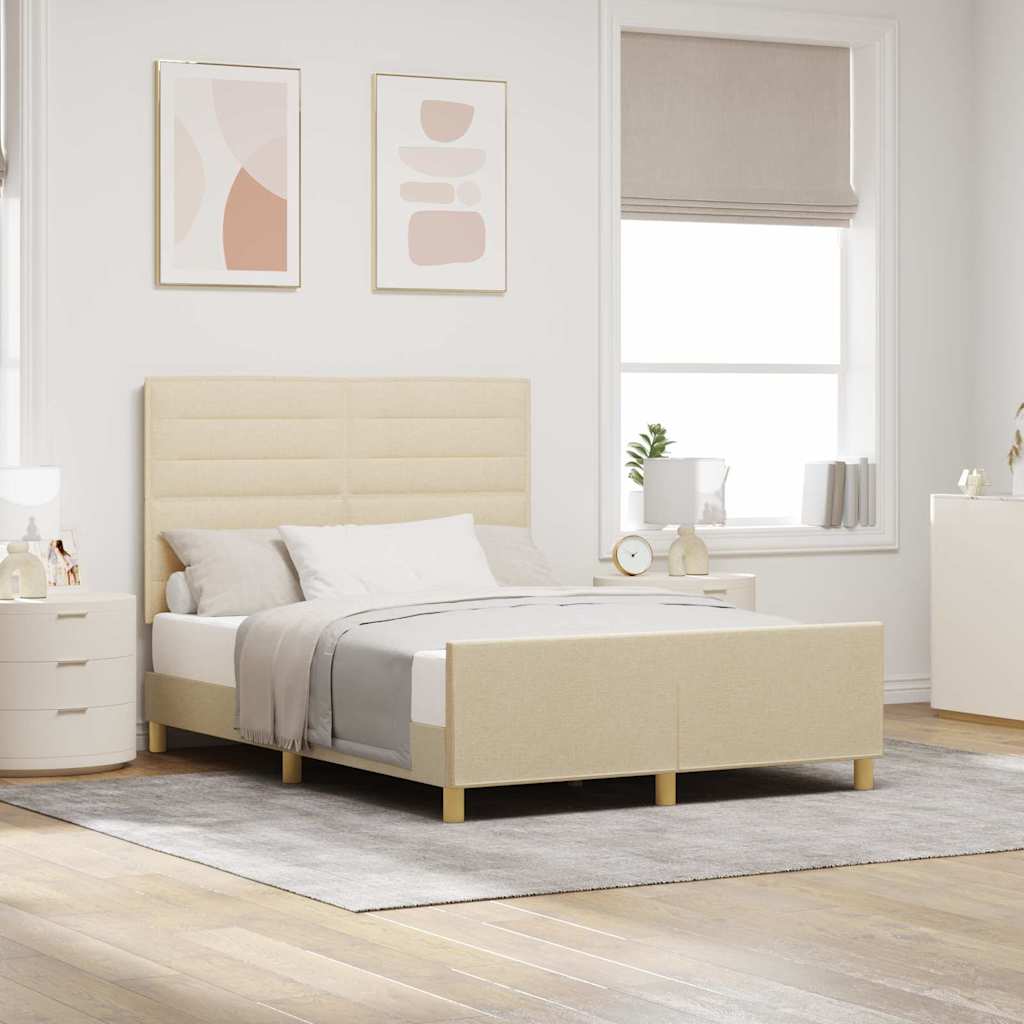 Estrutura de cama com cabeceira Azul 100 x 200 cm tecido