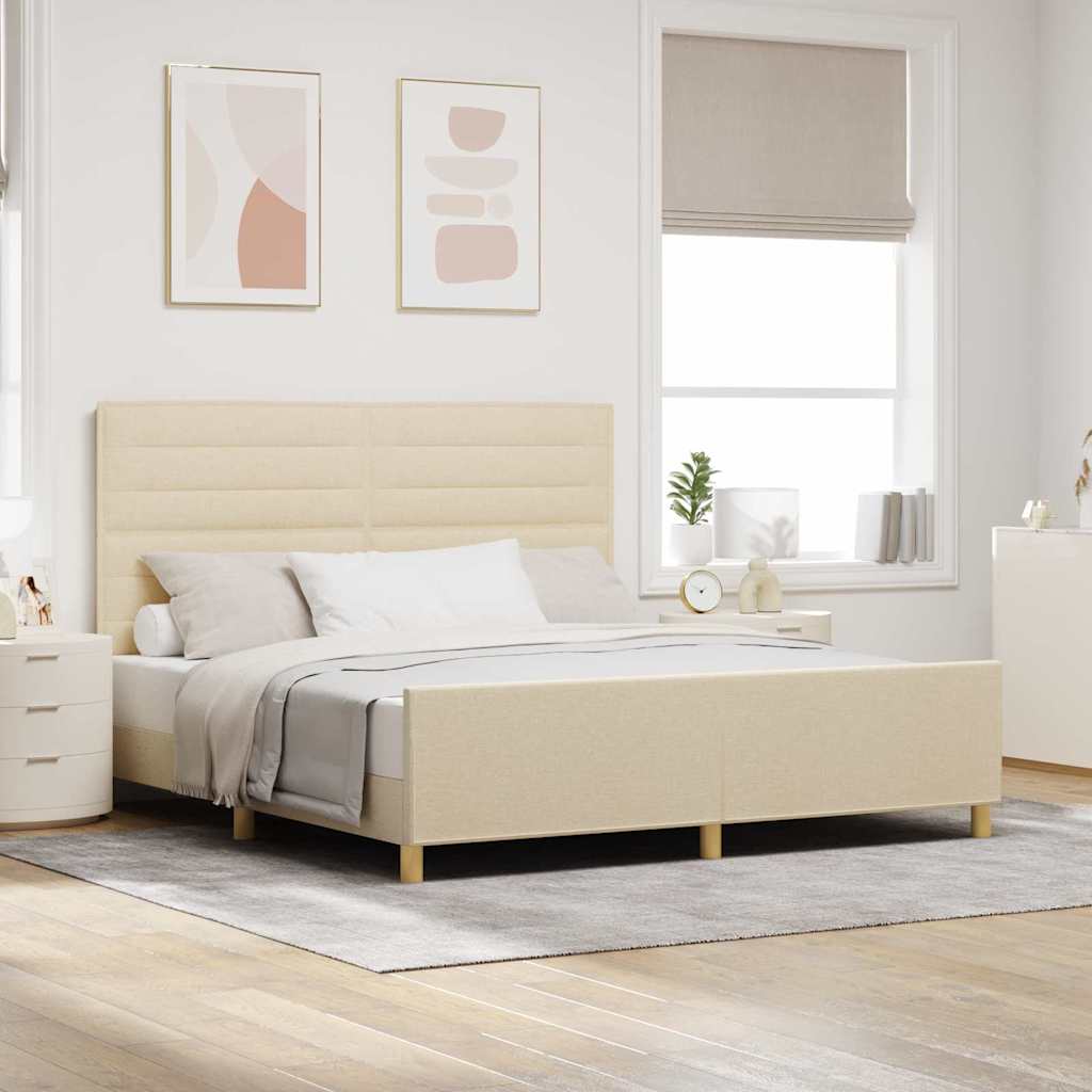Estrutura de cama com cabeceira Azul 100 x 200 cm tecido