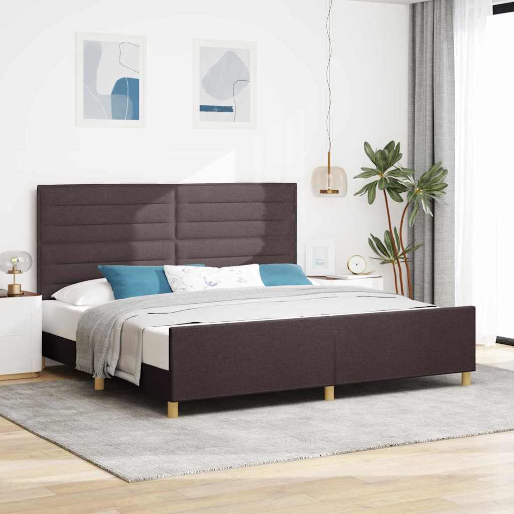Estrutura de cama com cabeceira Azul 100 x 200 cm tecido
