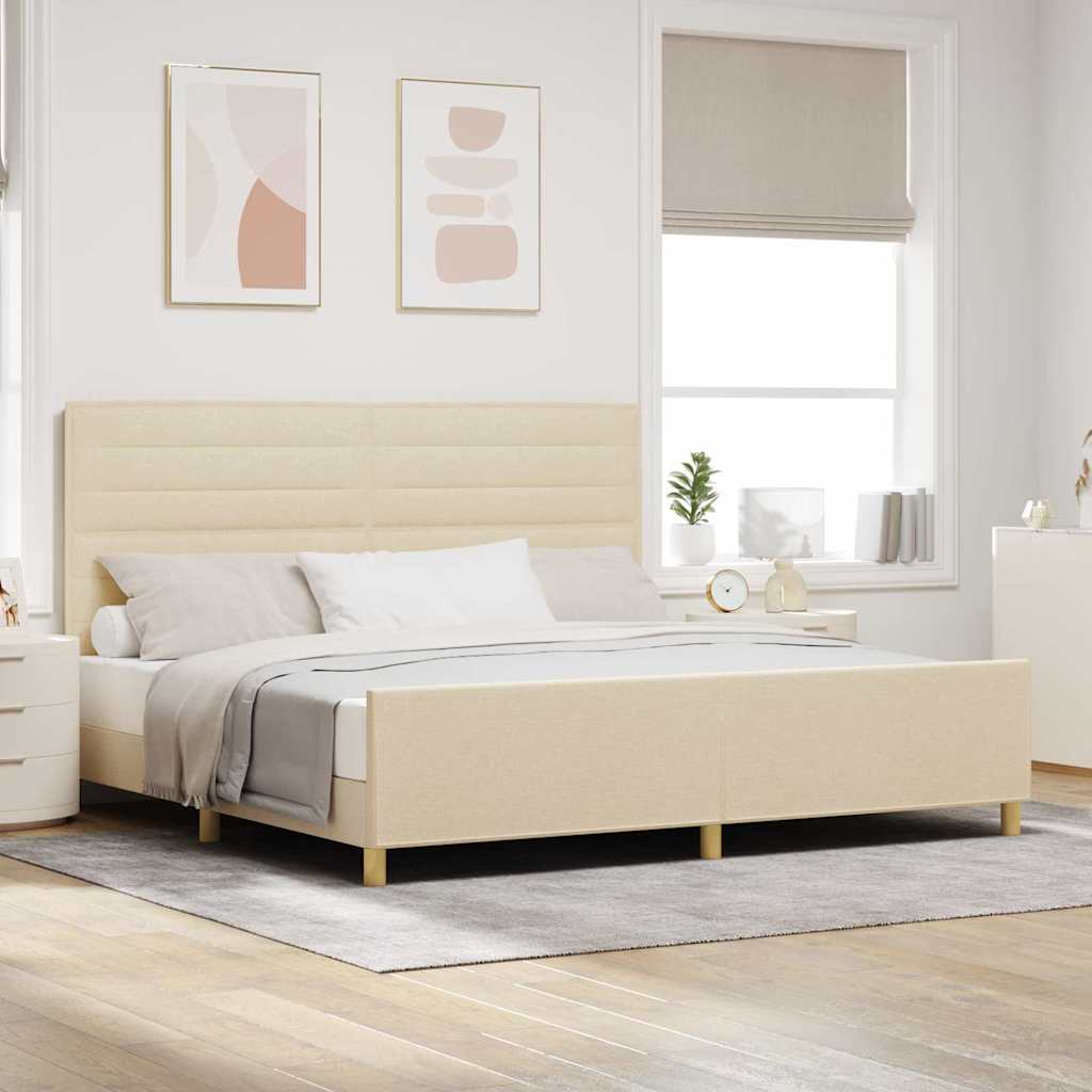 Estrutura de cama com cabeceira Azul 100 x 200 cm tecido