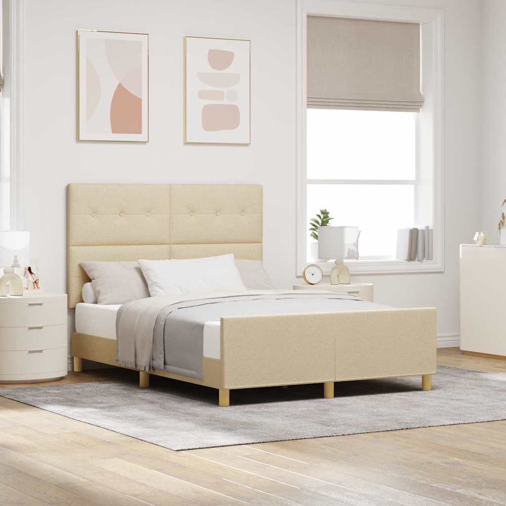 Estrutura de cama com cabeceira Azul 100 x 200 cm tecido