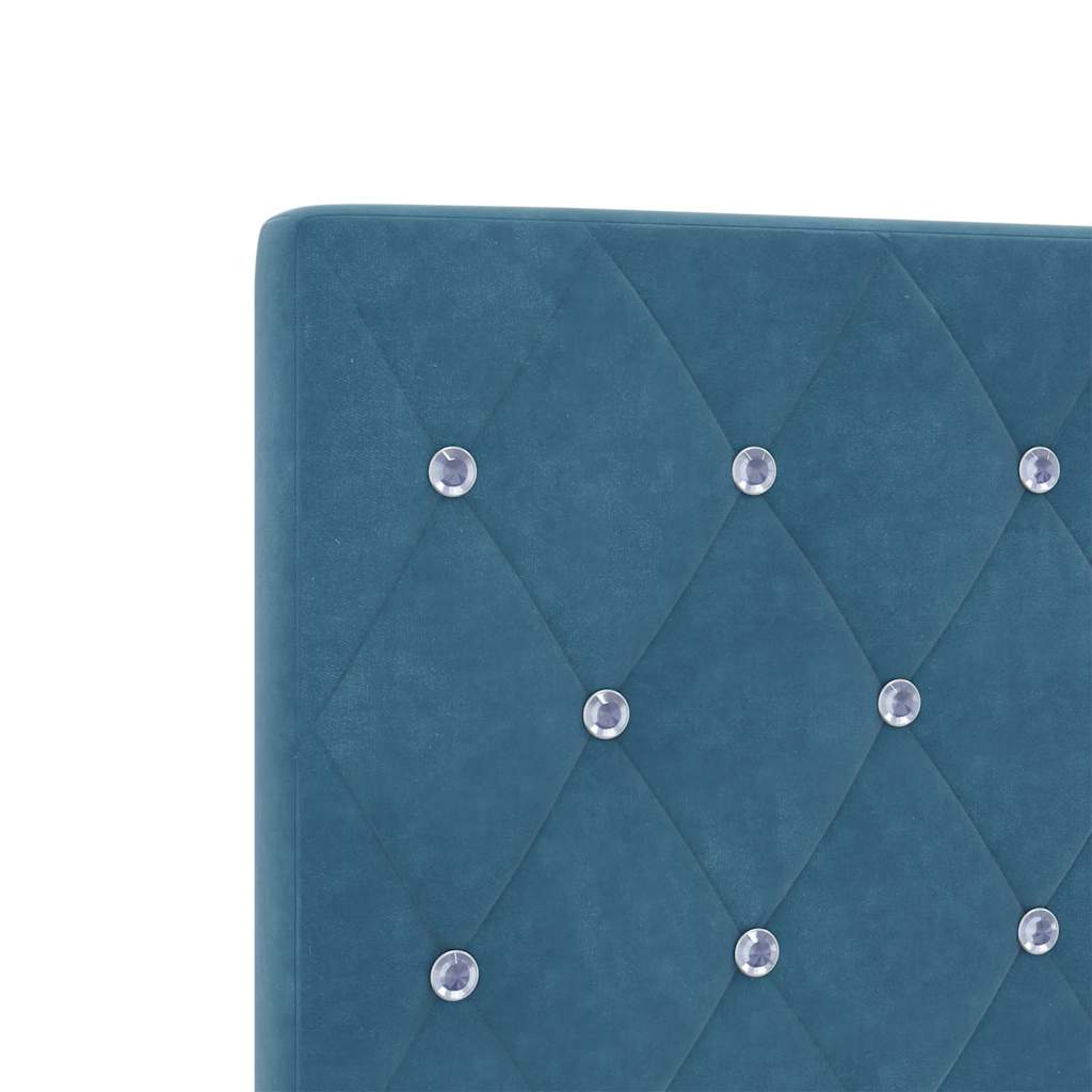 Cama Box Azul Escuro 100 x 200 cm Veludo