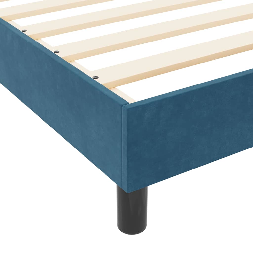 Cama Box Azul Escuro 100 x 200 cm Veludo
