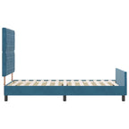 Cama Box Azul Escuro 100 x 200 cm Veludo