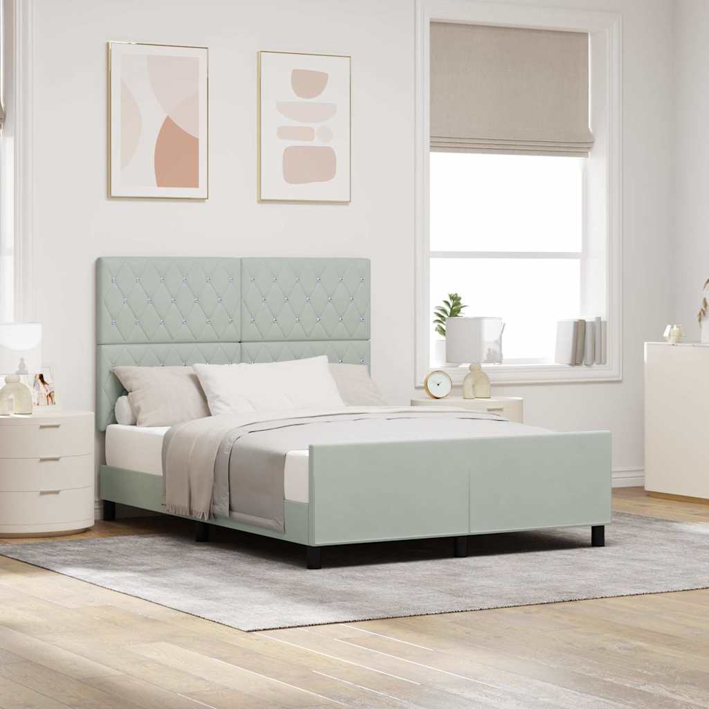 Cama Box Azul Escuro 100 x 200 cm Veludo