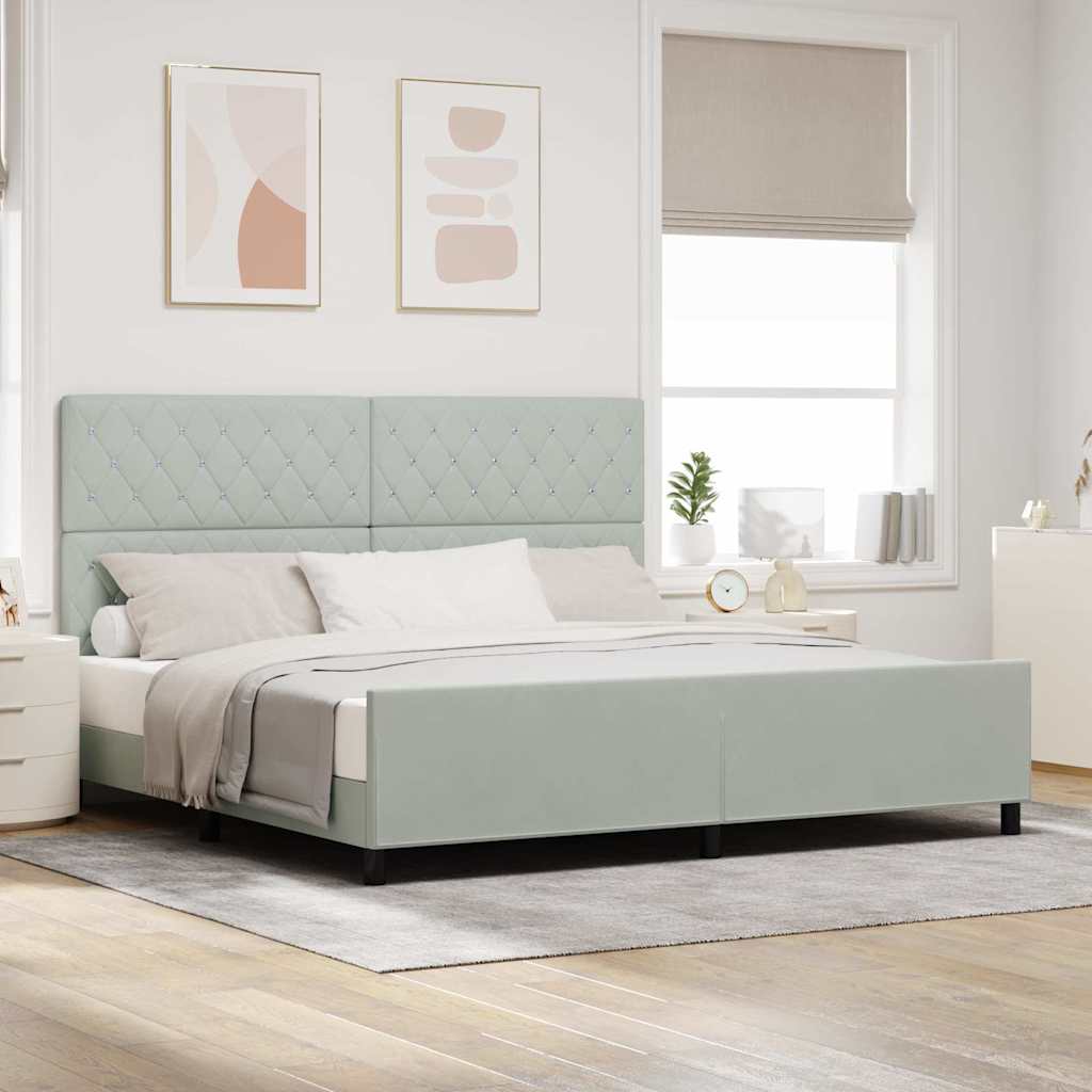 Cama Box Azul Escuro 100 x 200 cm Veludo