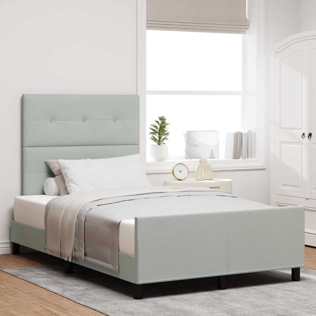 Cama Box Azul Escuro 100 x 200 cm Veludo