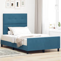 Cama Box Azul Escuro 100 x 200 cm Veludo