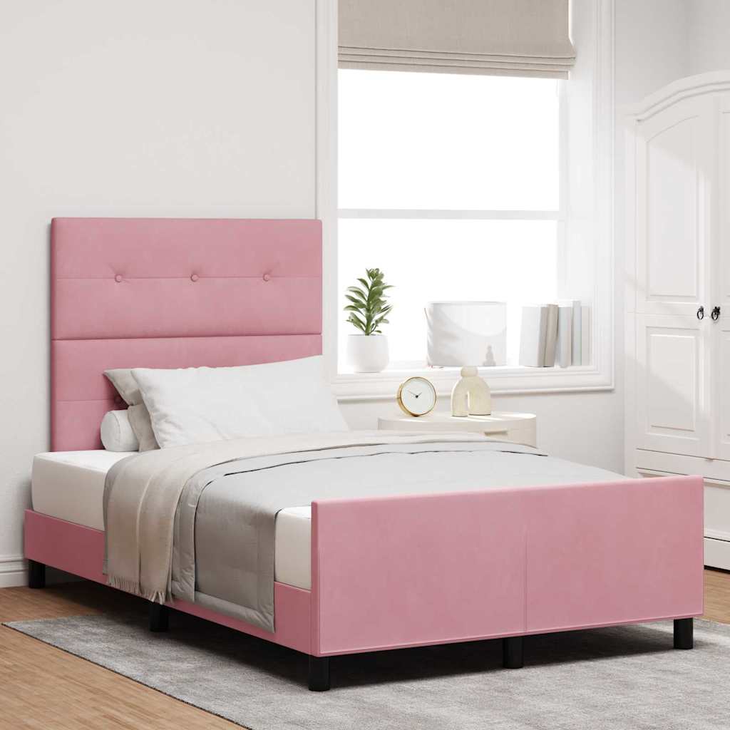 Cama Box Azul Escuro 100 x 200 cm Veludo