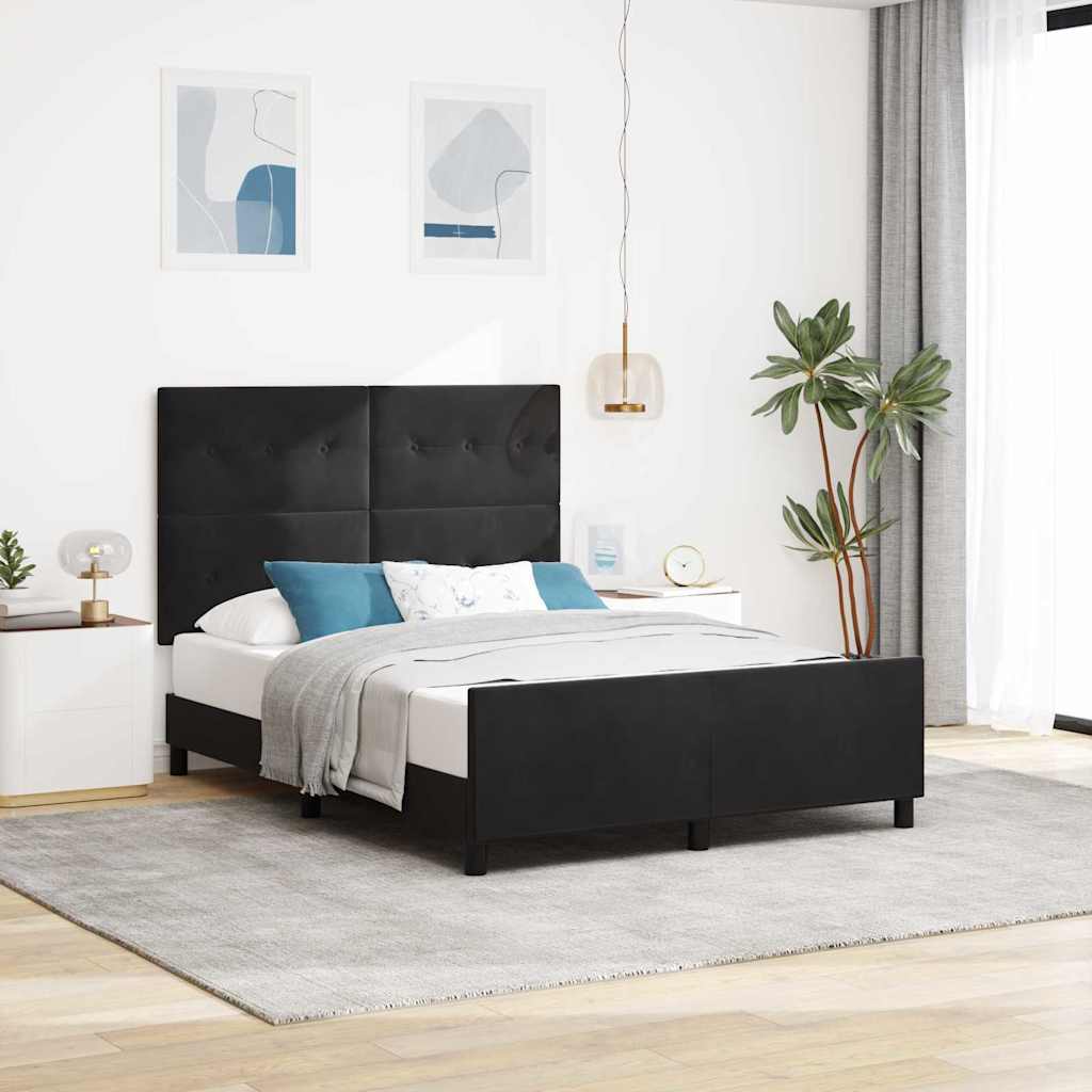 Cama Box Azul Escuro 100 x 200 cm Veludo