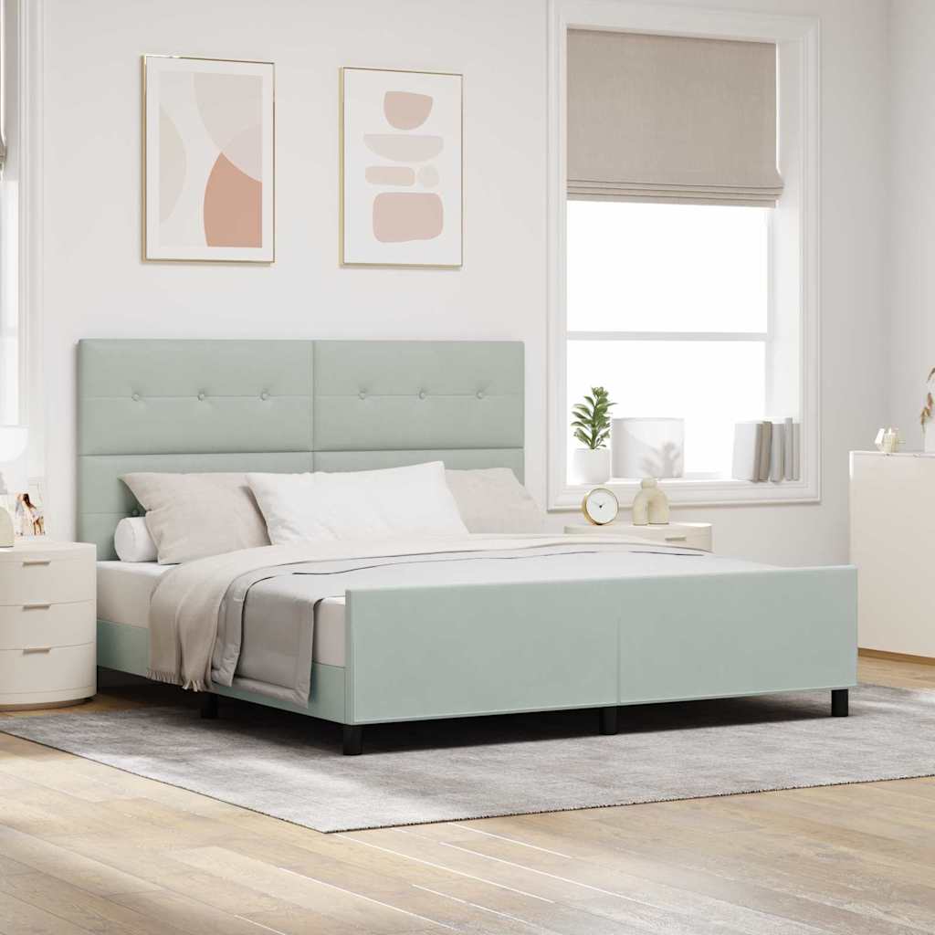 Cama Box Azul Escuro 100 x 200 cm Veludo