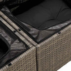 Conjunto de sofá de jardín con cojín 6 pcs Gris 55 x 55 x 37 cm