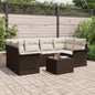 7-Piece Garden Sofa Set Beige and Cream 55 x 55 x 37 cm