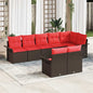 Conjunto de sofá de jardín 8 pcs Gris ratán sintético