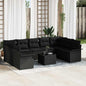 Garden sofa set 10 pcs Beige synthetic rattan