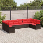 Conjunto de sofá de jardín 10 pcs Beige ratán sintético